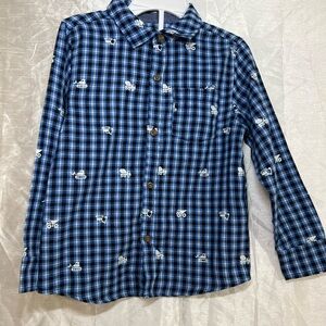 Kids' headquarters Blue Plaid Boy Shirt size 6